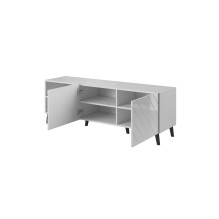 RTV cabinet ABETO 150x42x52 white / white glossy