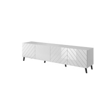 RTV cabinet ABETO 200x42x52 white / gloss white