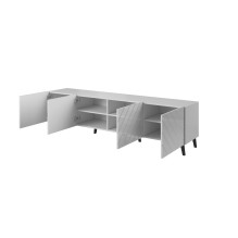 RTV cabinet ABETO 200x42x52 white / gloss white