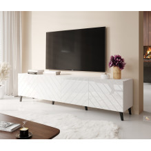 RTV cabinet ABETO 200x42x52 white / gloss white