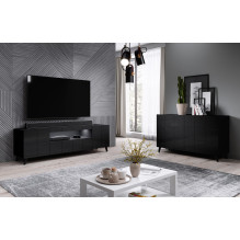 Cama TV stovas REJA black gloss / black gloss