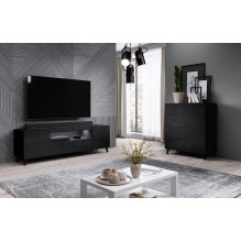 Cama TV stand REJA black gloss / black gloss