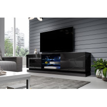 Cama TV cabinet QIU 200 MDF black gloss / black gloss