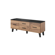 Cama RTV stand LOTTA 140cm wotan oak + matt black