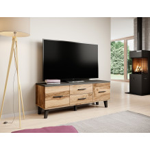 Cama RTV stand LOTTA 140cm wotan oak + matt black