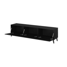 Cama RTV NOVA spintelė 186x40x48 matinė juoda