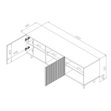 Cama RTV cabinet PAFOS 150x42x52 white matt