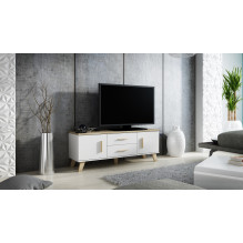 Cama RTV stand LOTTA 140cm white + sonoma oak