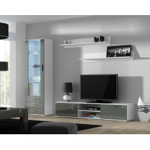 Cama TV stand SOHO 180 white / grey gloss