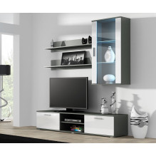 Cama TV stand SOHO 180 grey / white gloss