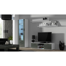 Cama TV stand SOHO 140 white / grey gloss