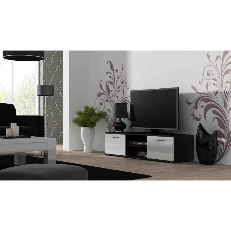 Cama TV stand SOHO 140 black / white gloss