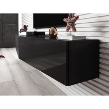 Cama TV stand VIGO SLANT 180cm (2x90) black / black gloss