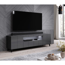 Cama TV stand REJA graphite grey gloss / graphite grey gloss