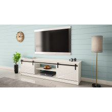 RTV GRANERO cabinet 200x56.7x35 white / gloss white