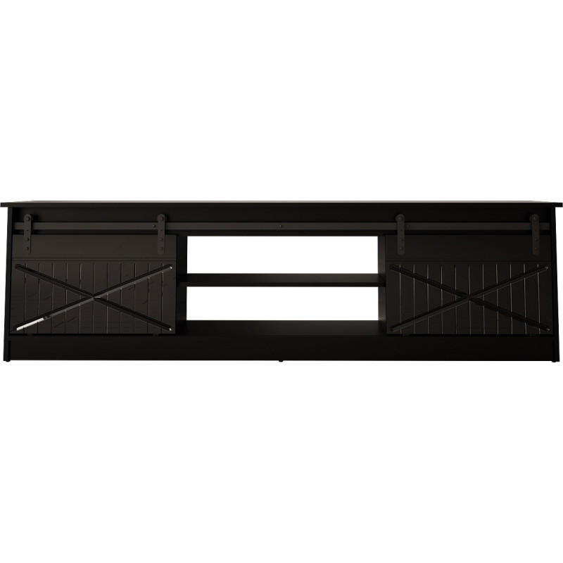 RTV GRANERO 200x56.7x35 black / black gloss cabinet