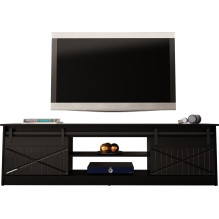 RTV GRANERO 200x56.7x35 black / black gloss cabinet