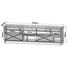 Spinta RTV GRANERO 200x56,7x35 ąžuolinė wotan