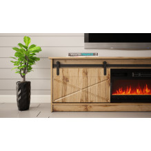 RTV GRANERO + fireplace cabinet 200x56.7x35 oak wotan