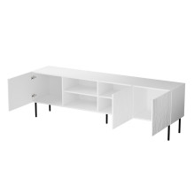 RTV JUNGLE cabinet 190x40.5x59.5 white matt + black legs