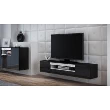 Cama TV stand VIVA 180 black / black gloss + white