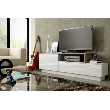 Cama TV cabinet SIGMA 3 180 white / white gloss + sonoma oak