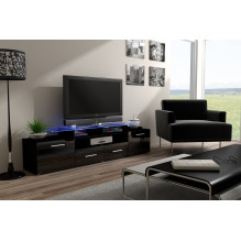 Cama TV stand EVORA 200 black / black gloss