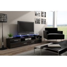 Cama TV stand EVORA 200 wenge / black gloss