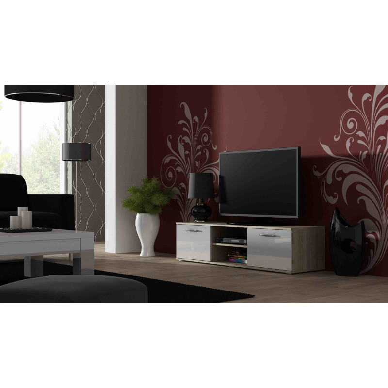 Cama TV stand SOHO 140 sonoma oak / white gloss