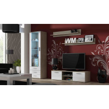 Cama TV stand SOHO 140 sonoma oak / white gloss