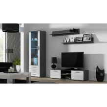 Cama TV stand SOHO 140 grey / white gloss