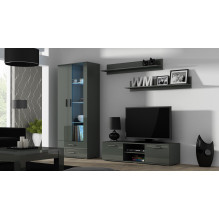 Cama TV stand SOHO 140 grey / grey gloss