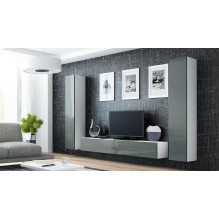 Cama TV Stand VIGO '180' 30 / 180 / 40 grey / white gloss