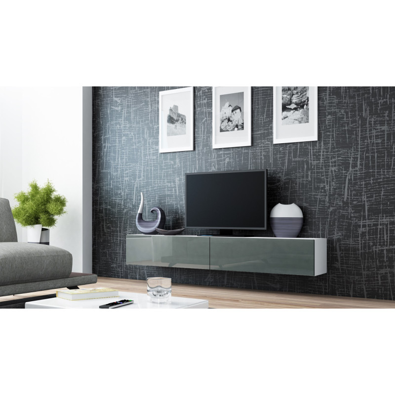 Cama TV Stand VIGO '180' 30 / 180 / 40 white / grey gloss