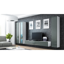 Cama TV Stand VIGO '180' 30 / 180 / 40 white / grey gloss