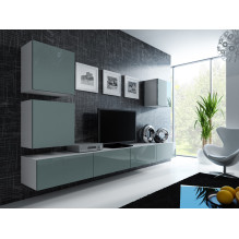 Cama TV Stand VIGO '180' 30 / 180 / 40 white / grey gloss