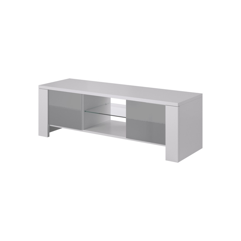 Cama TV stand WEST 42 / 130 / 42 white / grey gloss