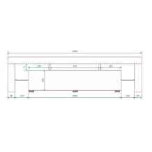 Cama TV stand TORO 158 grey / white gloss