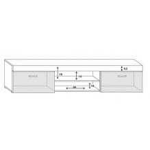 Cama TV stand 200 SAMBA white / white gloss