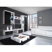 Cama TV stand 200 SAMBA white / black gloss