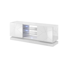 Cama TV cabinet QIU 160 MDF white gloss / white gloss