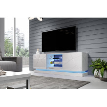 Cama TV cabinet QIU 160 MDF white gloss / white gloss