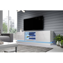 Cama TV cabinet QIU 200 MDF white gloss / white gloss