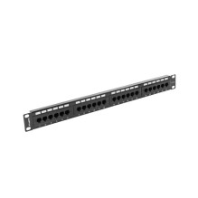 Lanberg patch panel 24 prievadas 1U Cat.5e UTP Black PPU5-1024-B