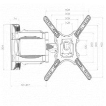 LED / LCD TV MOUNT 23-52&quot; 32KG AR-78 ART vertical / horizontal adjustment