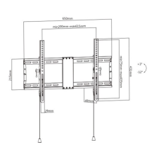 Gembird WM-80T-01 TV mount 2.03 m (80&quot;) Black, Steel