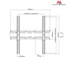 LCD LED plazminio televizoriaus sieninis laikiklis Plonas laikiklis Maks. 32–70 colių iki 35 kg Maclean MC-748