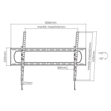 Maclean TV or monitor mount, max. VESA 900x600, 60-120&quot;, 120kg, black, MC-750N