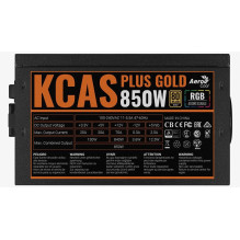 Aerocool KCAS PLUS GOLD 850W maitinimo blokas 20+4 kontaktų ATX Black