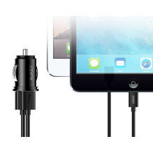 AUKEY CC-S1 Mini mobiliojo įrenginio įkroviklis 2xUSB-A 24W 4.8A Black Auto